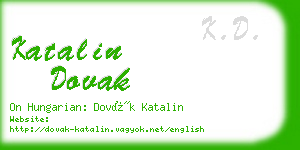 katalin dovak business card